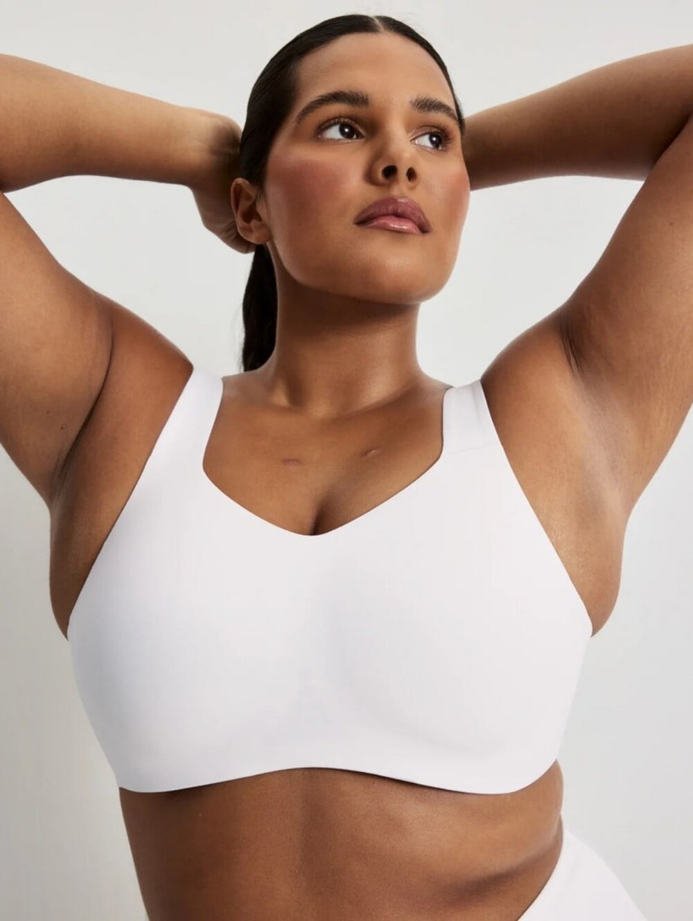 Knix Catalyst Sports Bra White Size 8 High Impact 40 42 D DD E F Seamless Vented